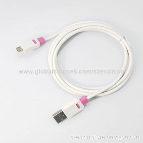 Micro USB New Design Cable with 10 Colors Available for Cellphone and Smartphones, 1.5m Length